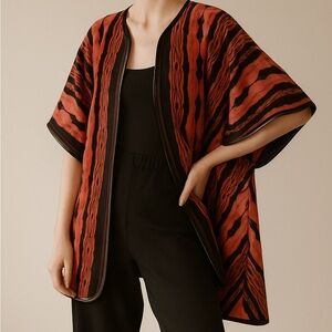 Yoana Baraschi Red and Black Power Thunder Coat Size Small/Medium